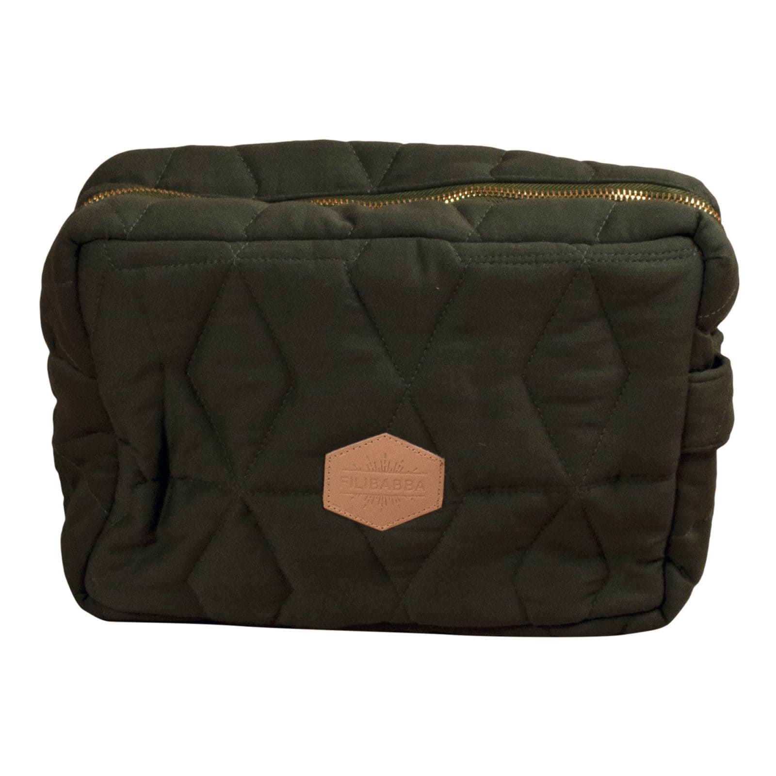Toilettaske - Soft quilt - Dark green (stor)