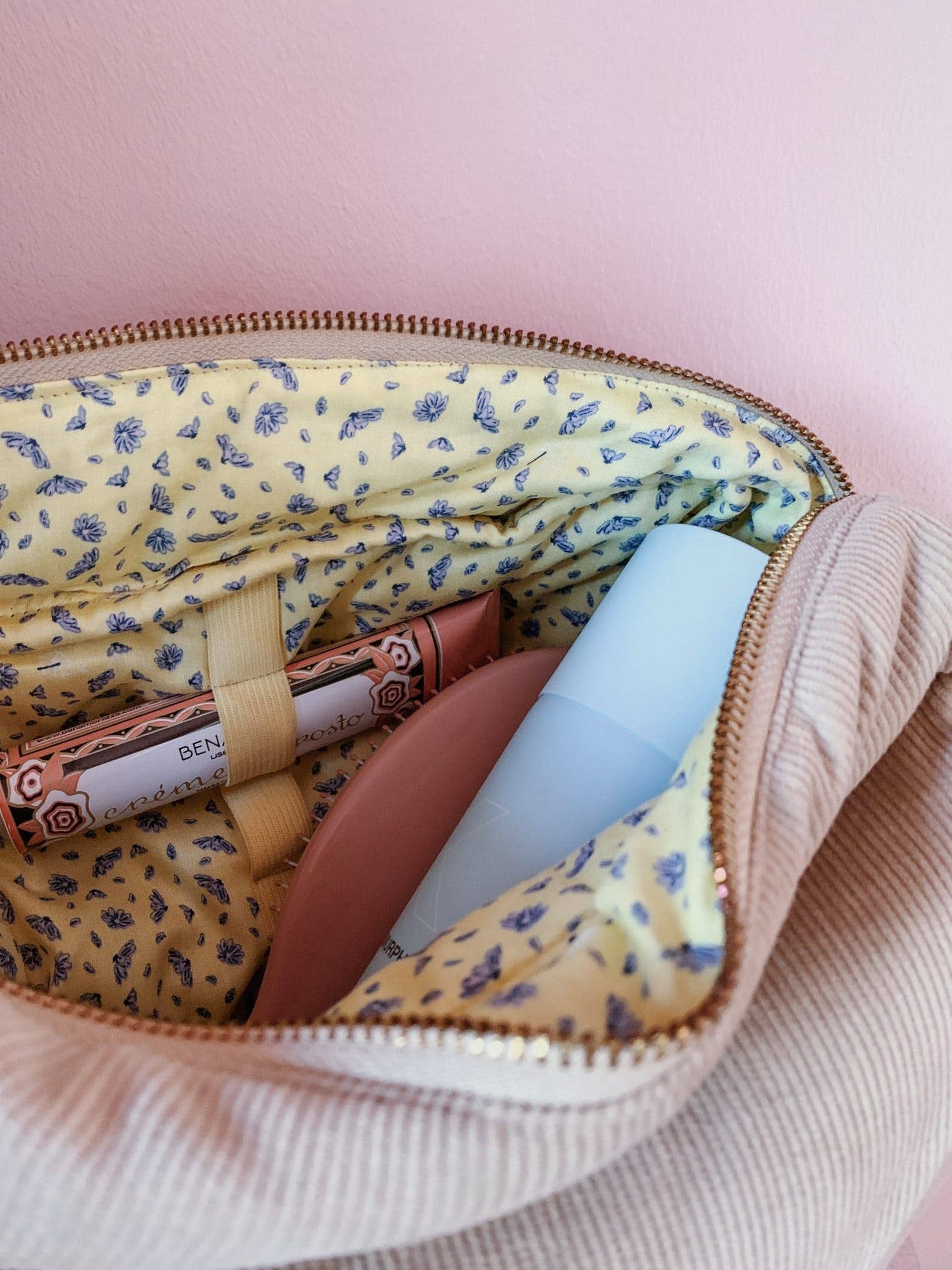 Toilet bag (large) - corduroy - doeskin