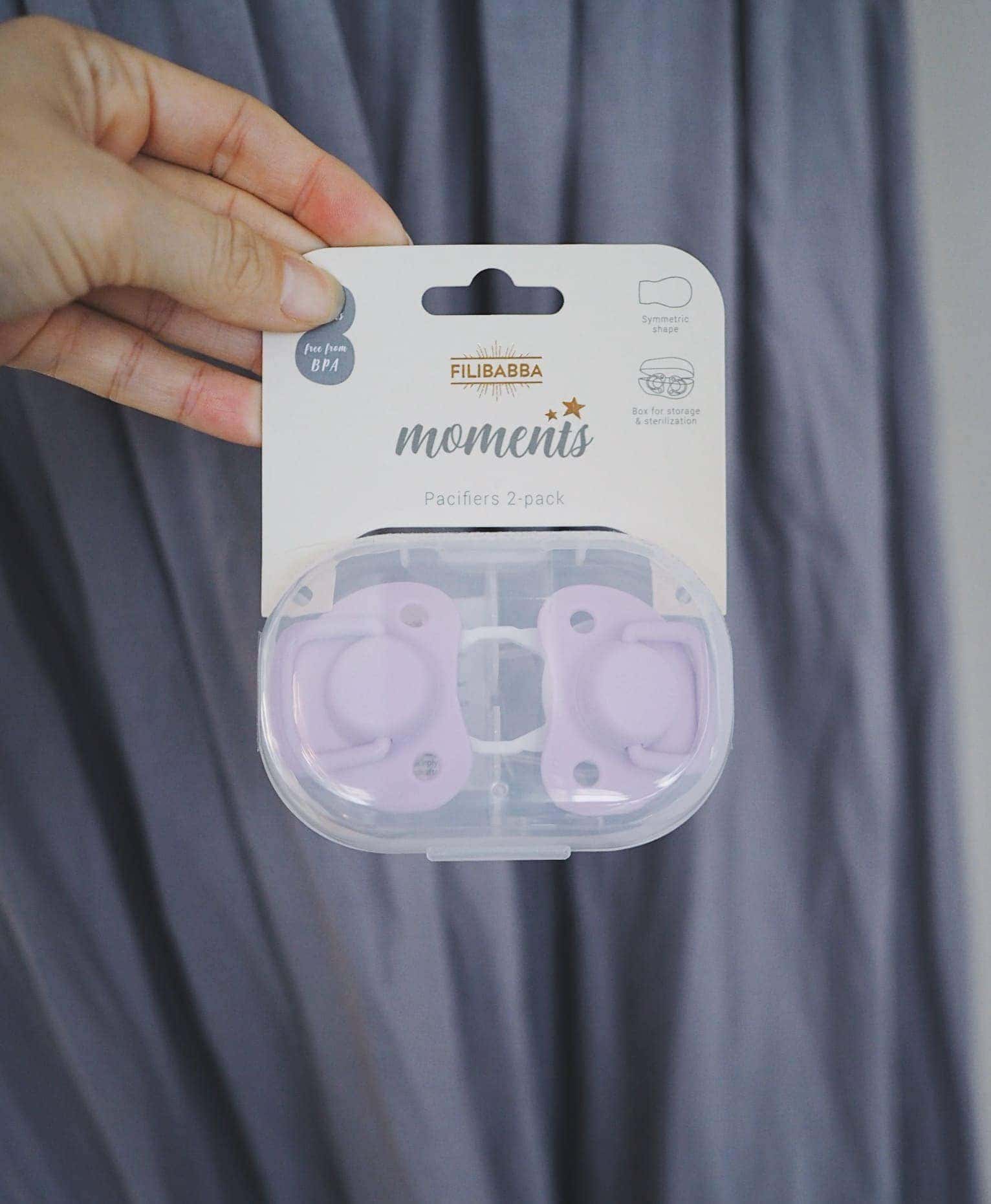 Pacifiers 2-pack - Light lavender 0-6 months