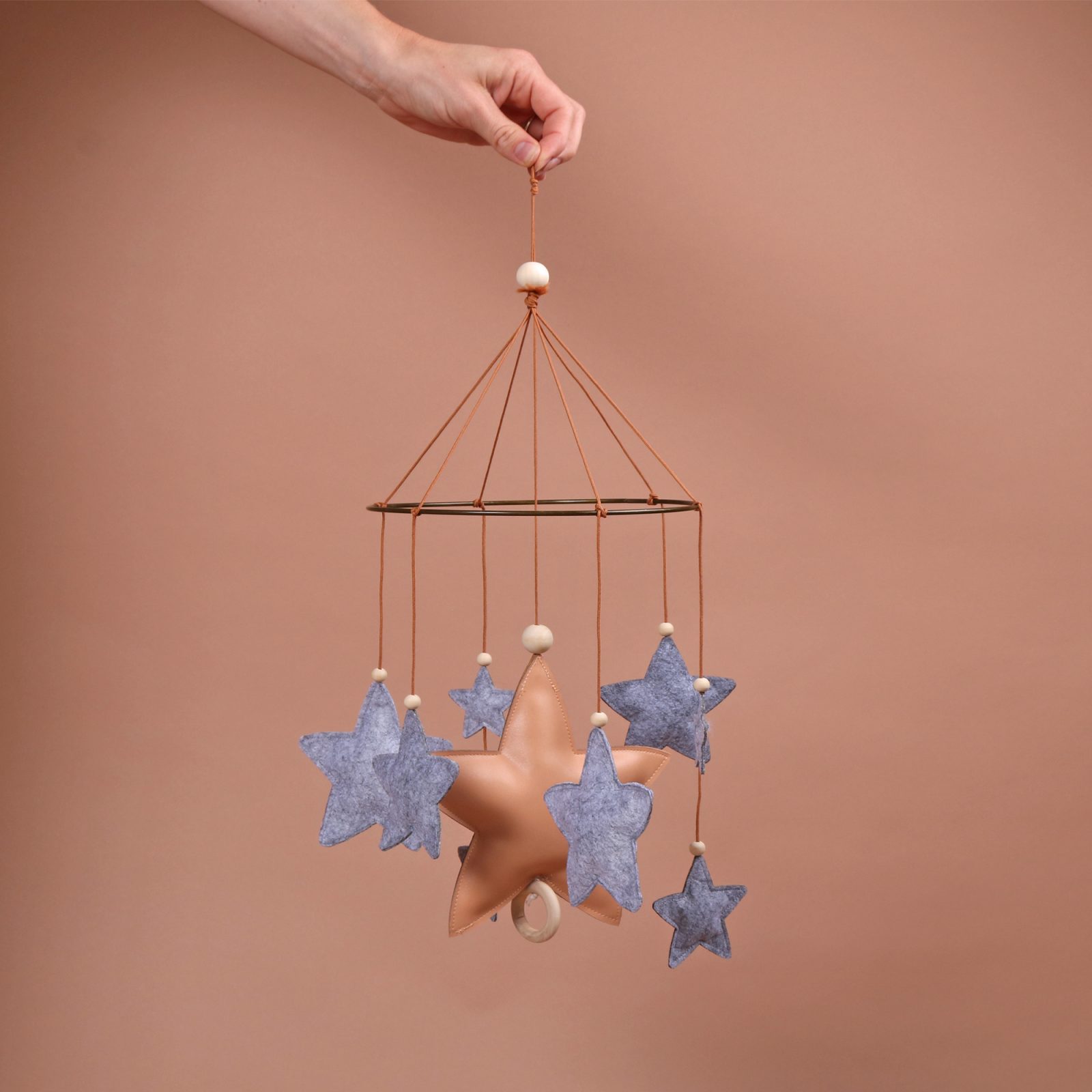 Music mobile - Shooting star grey melange
