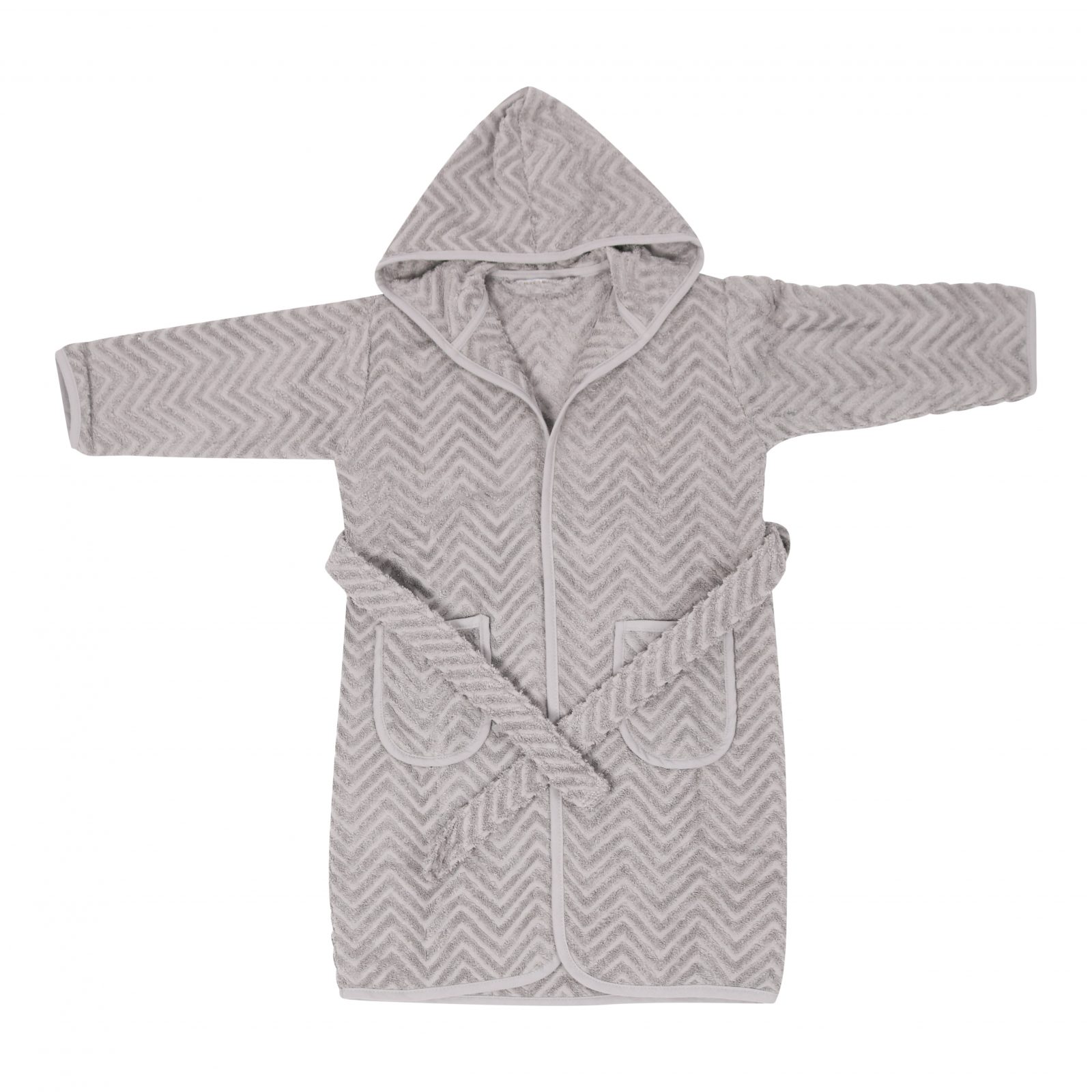 Badekåbe GOTS - Zigzag Grey 5-6 år