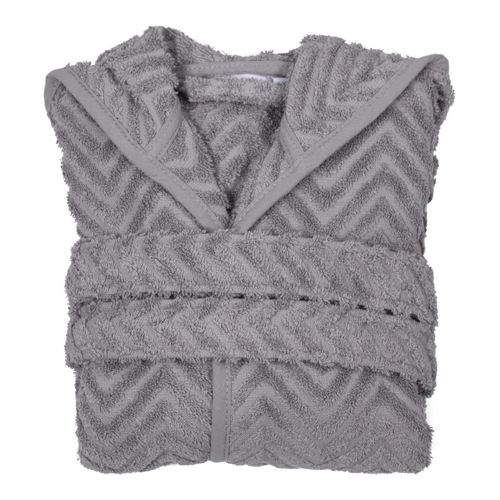 Badekåbe GOTS - Zigzag Grey 5-6 år