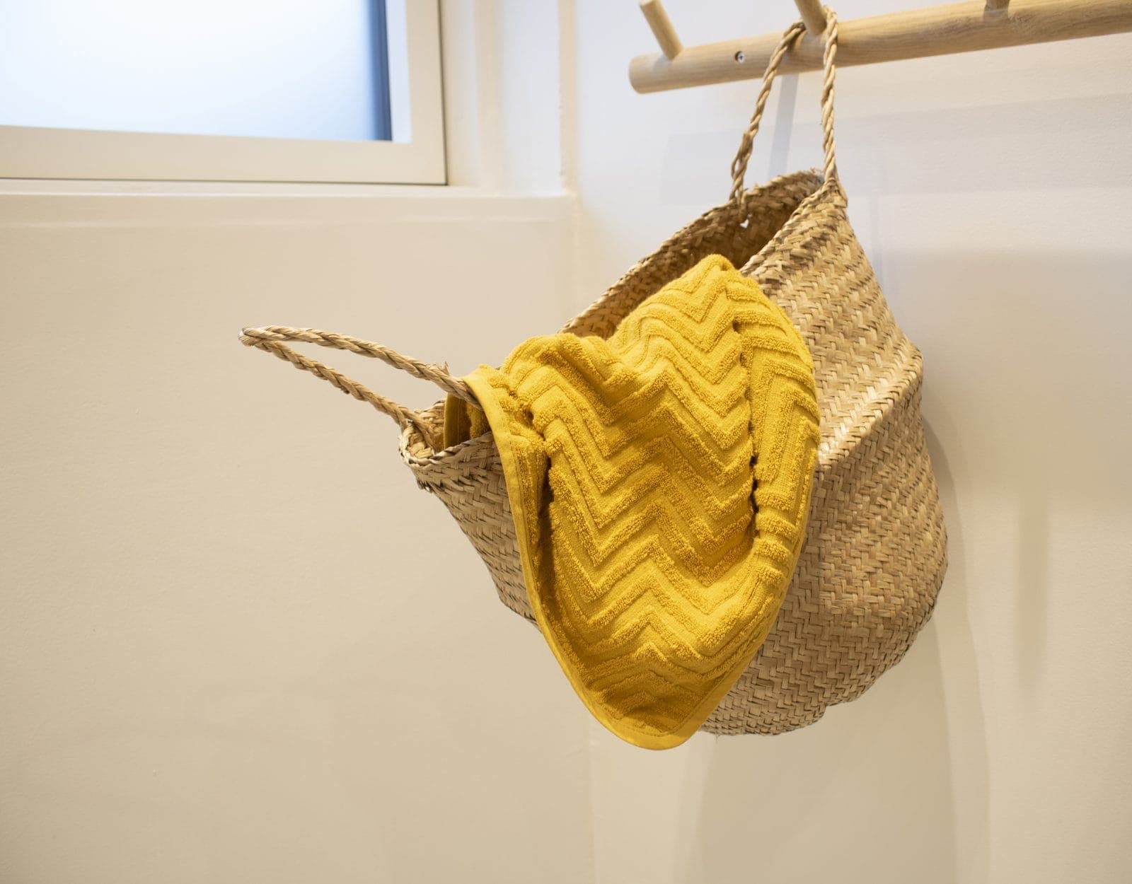 Badeslag GOTS - Zigzag Golden mustard