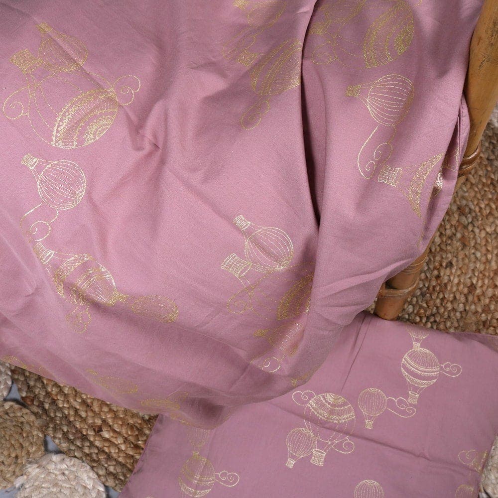 Junior Bettwäsche GOTS - Airballoon Dusty Rose