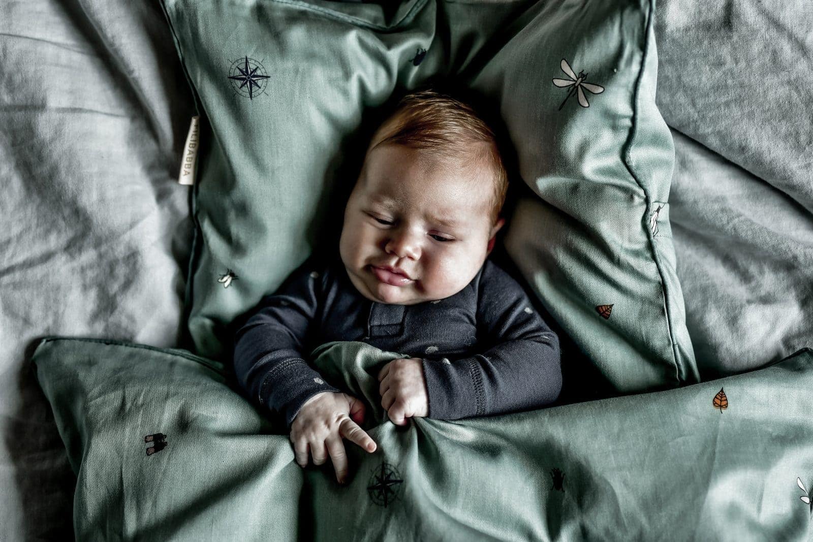 Junior bedlinen - Little explorer Moss green