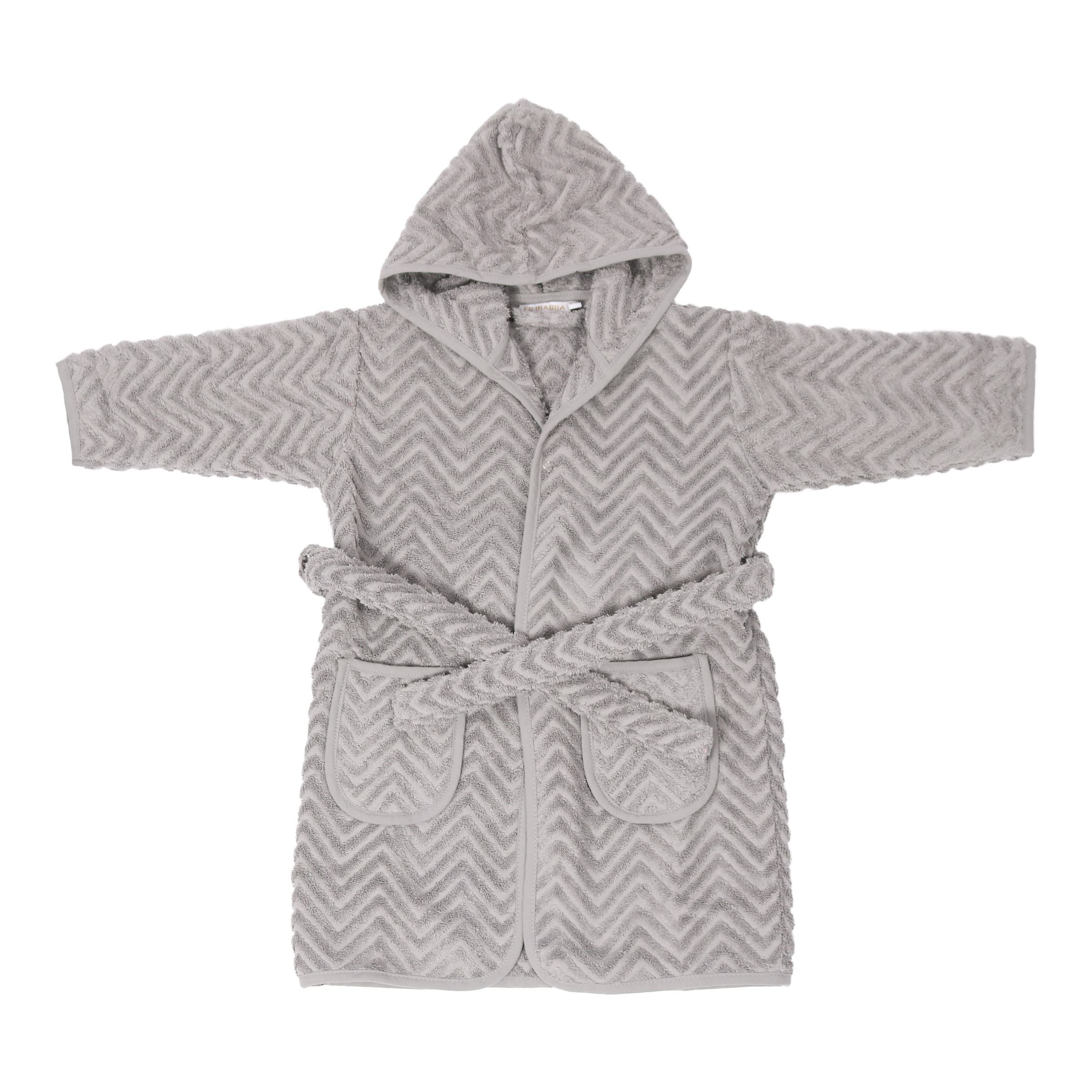 Badekåbe GOTS - Zigzag Grey 3-4 år