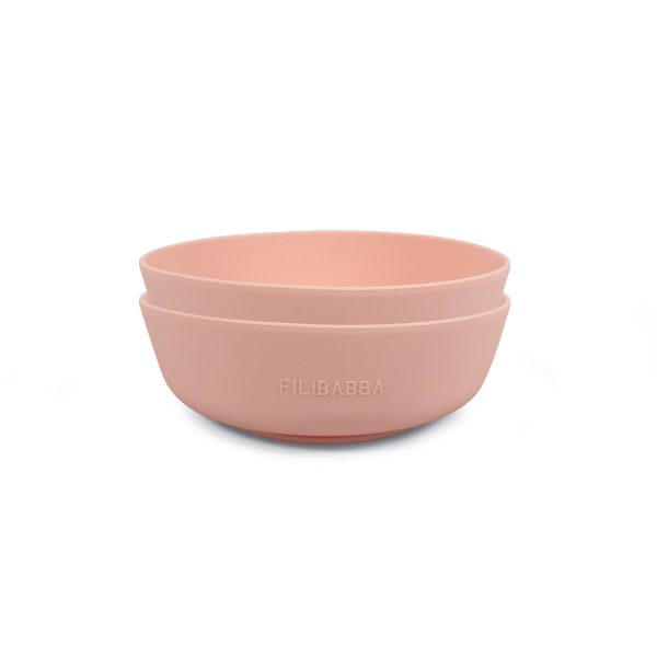 Silicone bowl 2-pack - Peach