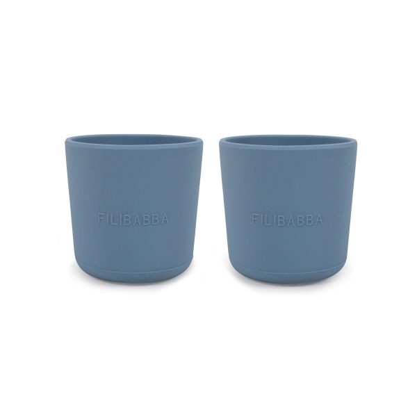 Silicone cup 2-pack - Powder blue