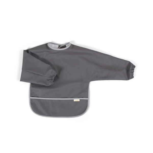 Bib w. sleeves - Stone grey / Cloudy
