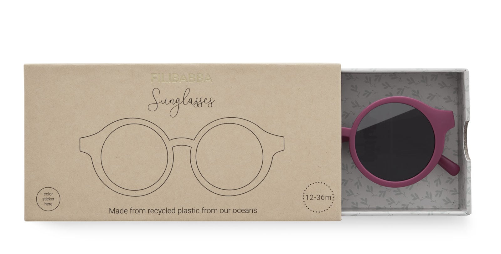 Kindersonnenbrille aus recyceltem Plastik - Fuchsia