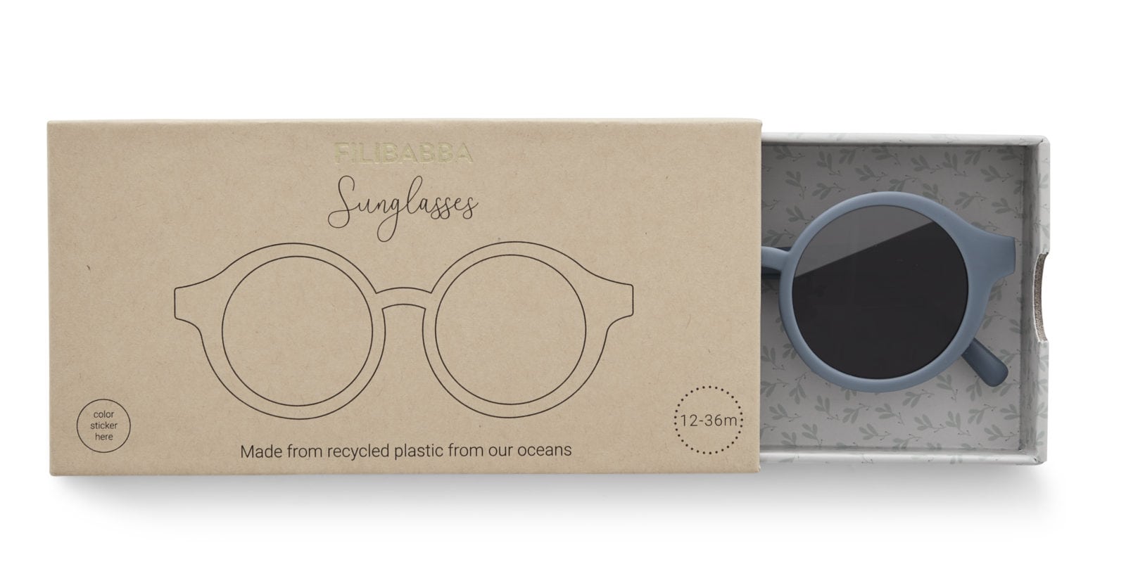 Kids sunglasses in recycled plastic - Warm Blue
