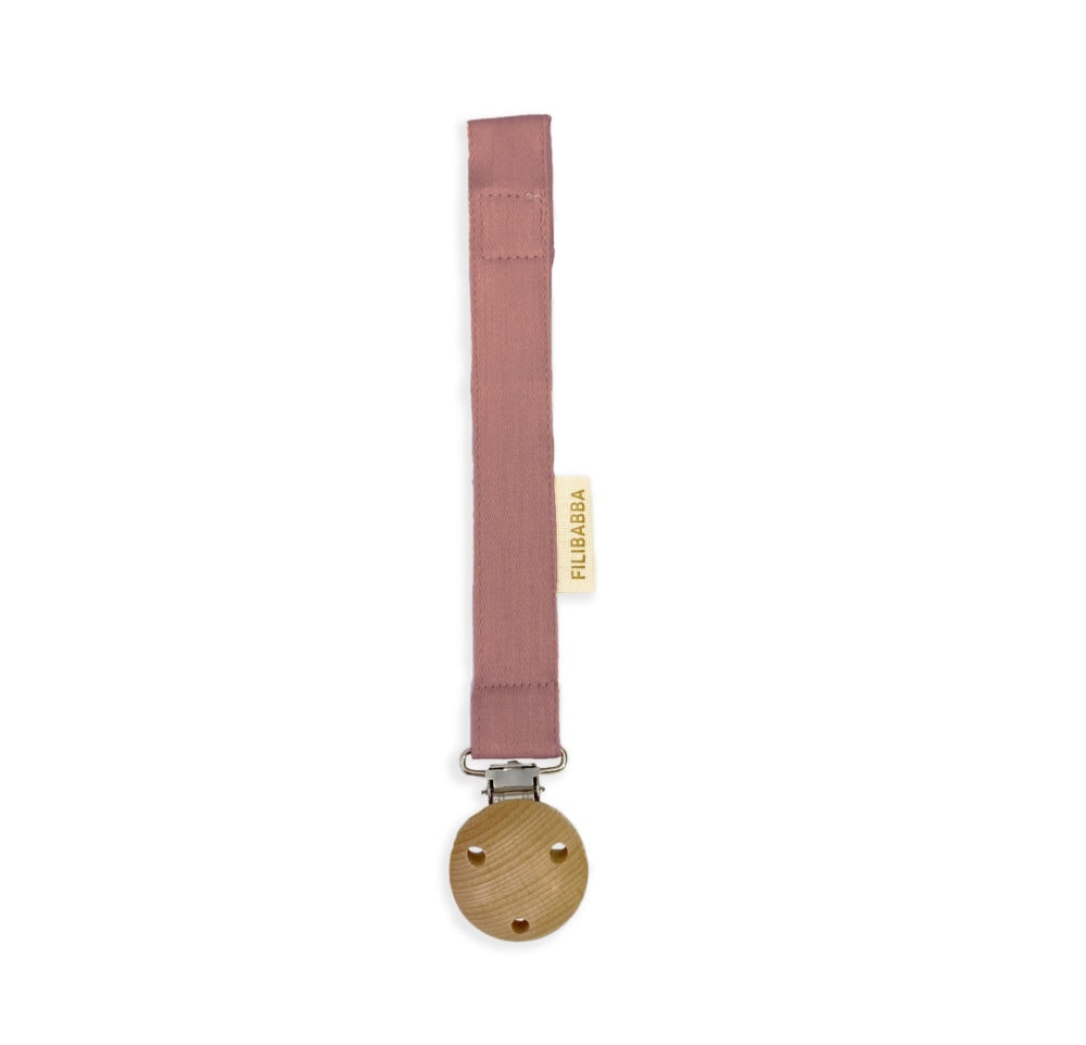 Pacifier holder with velcro closure Blush Shop online hos FILIBABBA