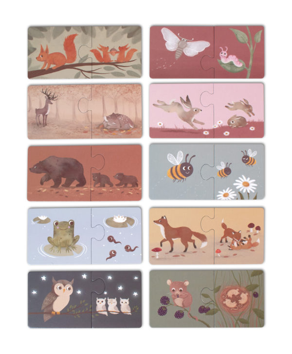 Parent & baby puzzle - Nordic animals