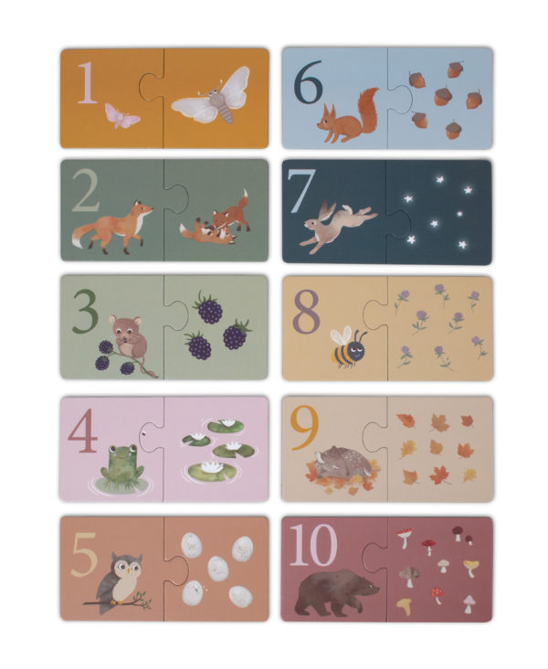 Counting puzzle - Nordic animals