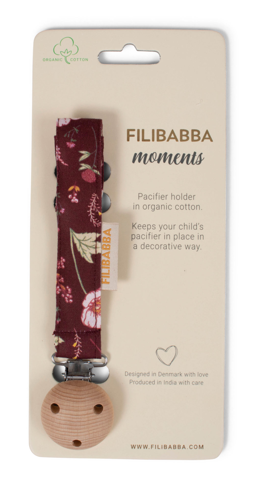 Pacifier holder with velcro closure Fall Flowers Shop online hos