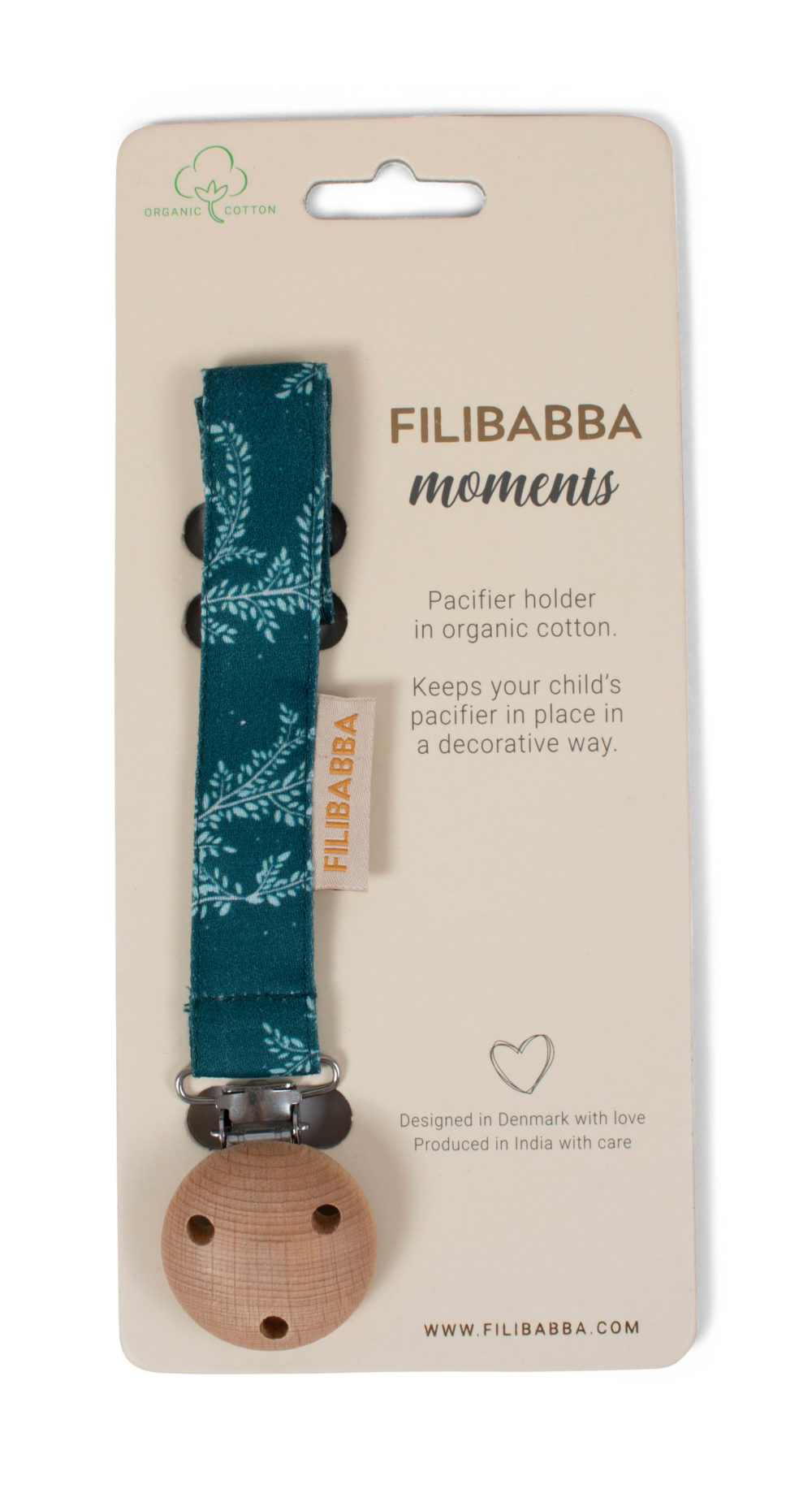 Pacifier holder with velcro closure Night Shop online hos Filibabba