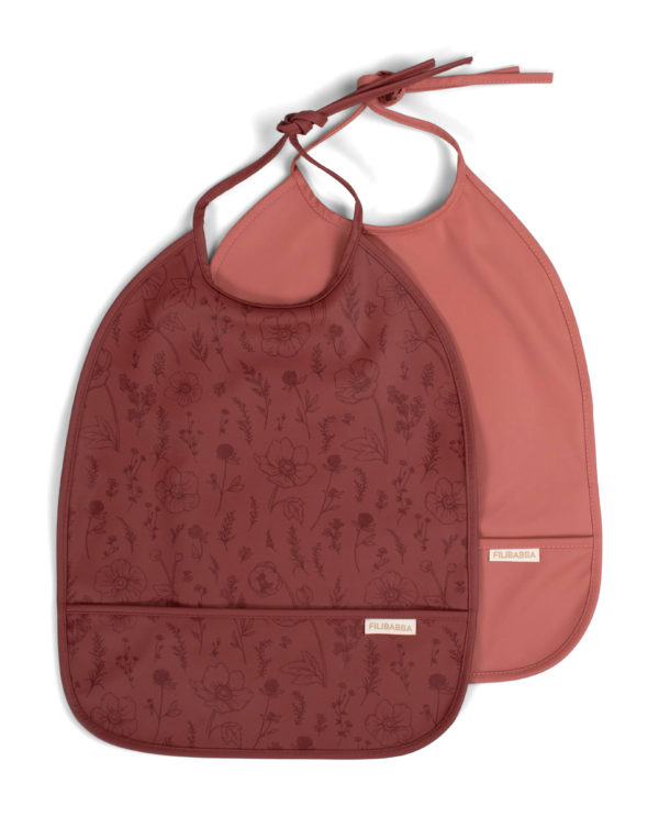 Lätzchen mit Bändchen 2er-Pack - Fall Flowers