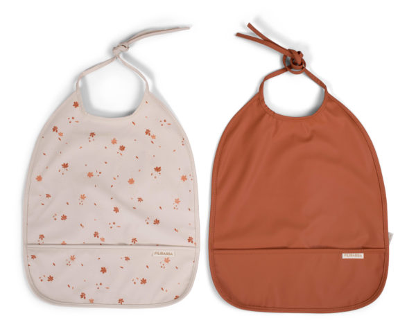 Lätzchen mit Bändchen 2er-Pack - Chestnuts