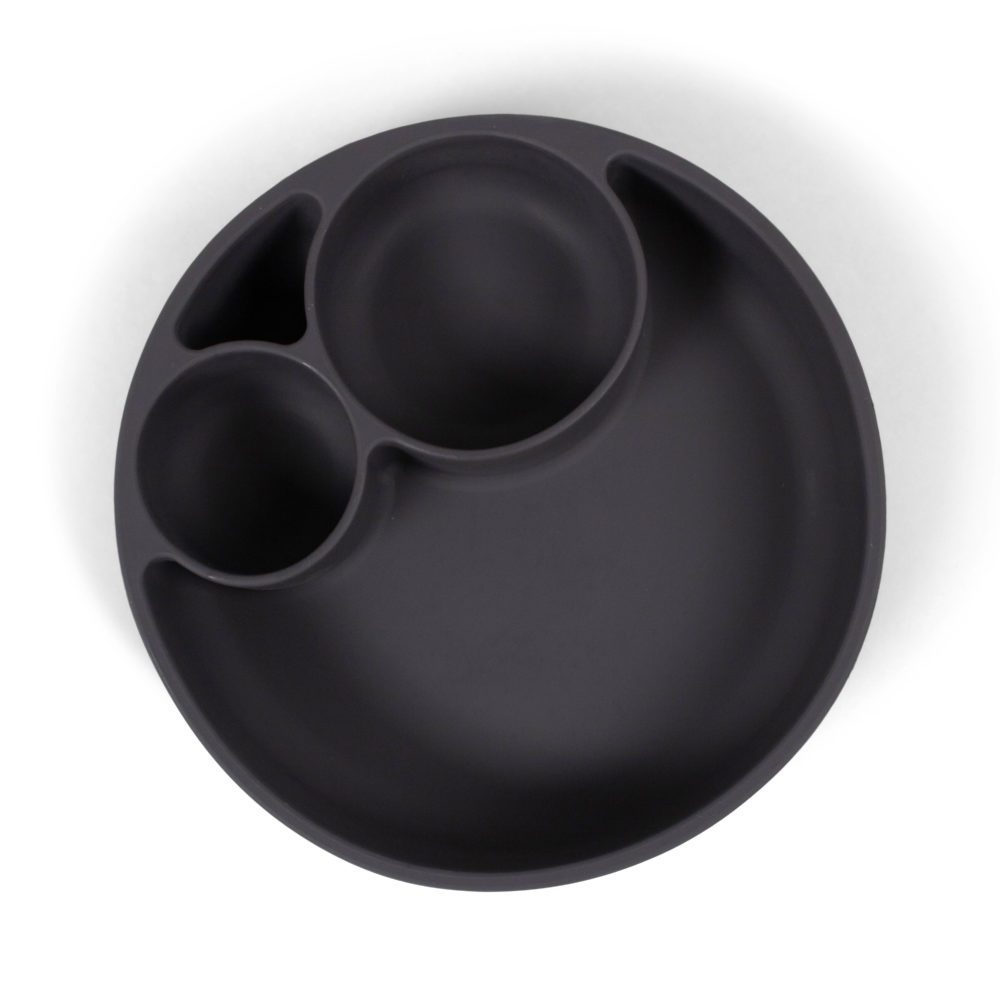 Silicone Divided Plate - Rosewood