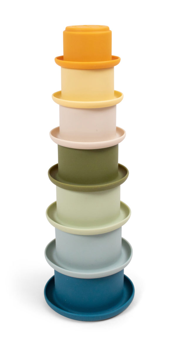 Silicone stacking cups Blue