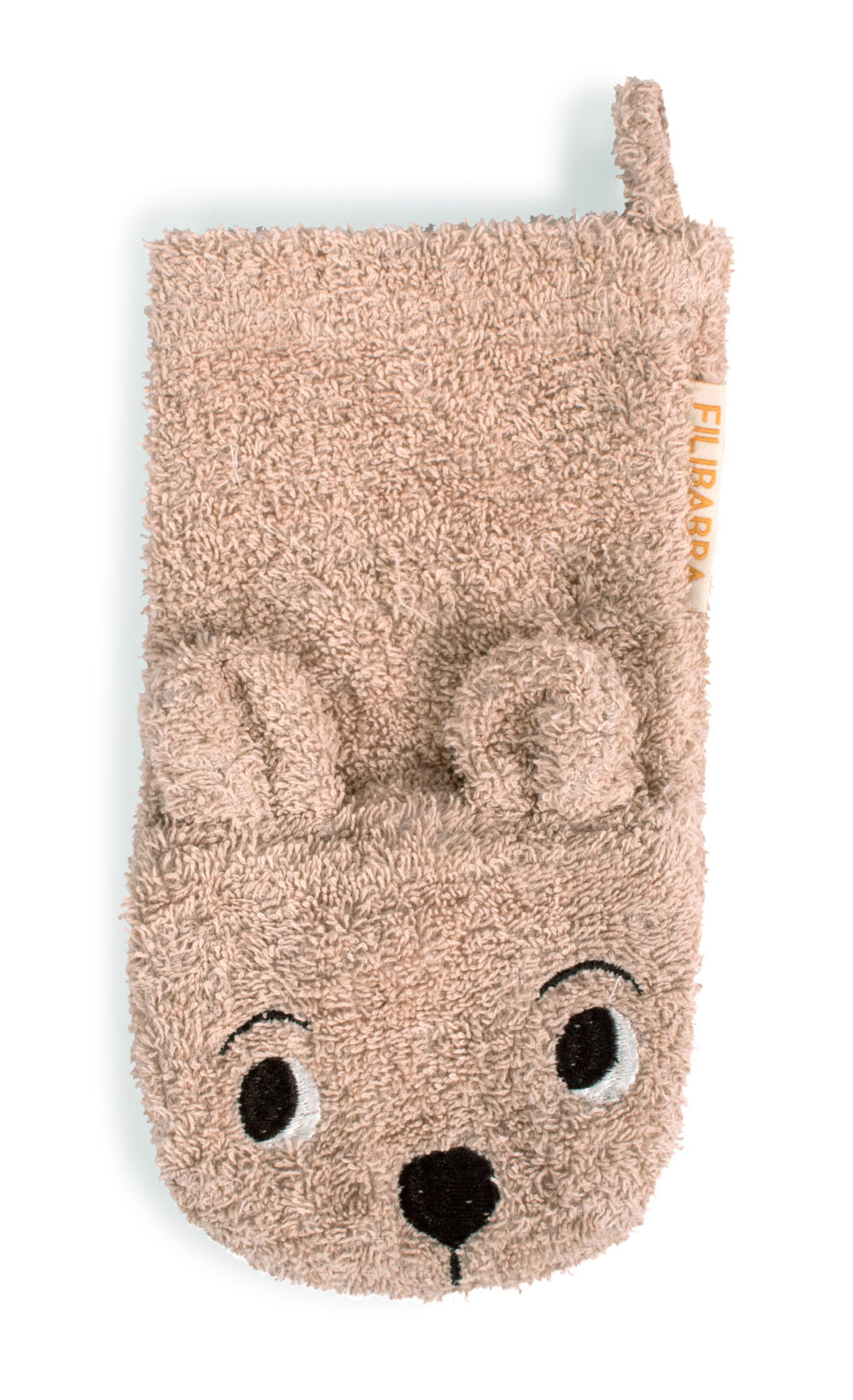 Bear baby bath mitt GOTS Shop online hos FILIBABBA
