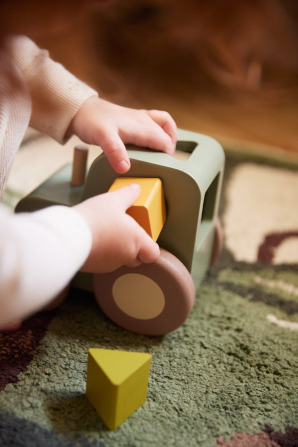 Træk-traktor med puttekasse