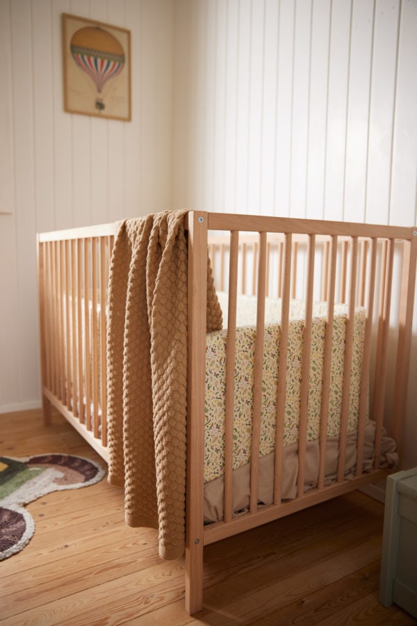 Knittet baby blanket GOTS - Ivory Cream