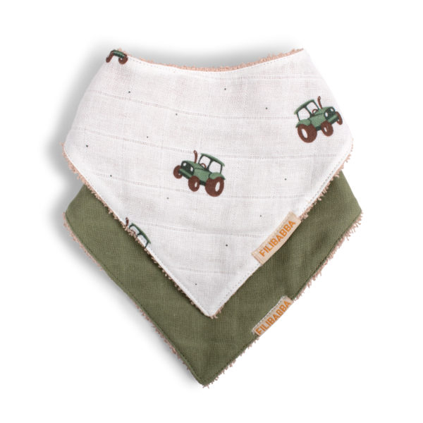 Bandana-hagesmæk 2-pak - Traktor