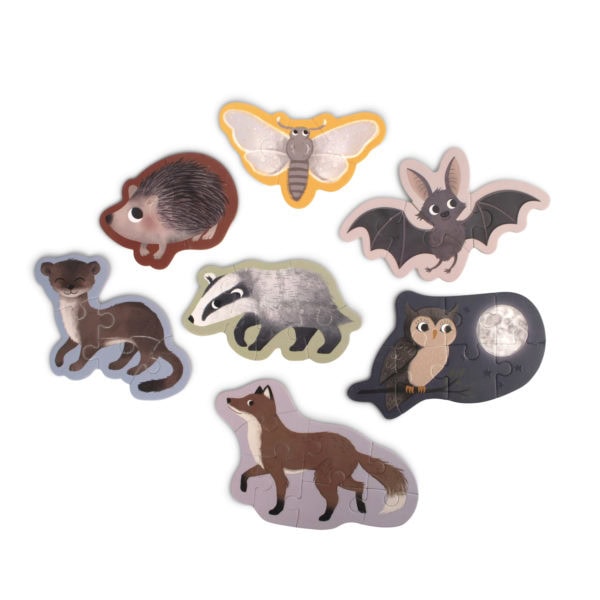 Glow in the dark puzzle - Forest friends