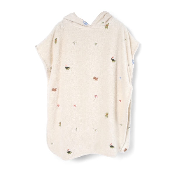 Strandponcho m. broderi GOTS - Dino Beach
