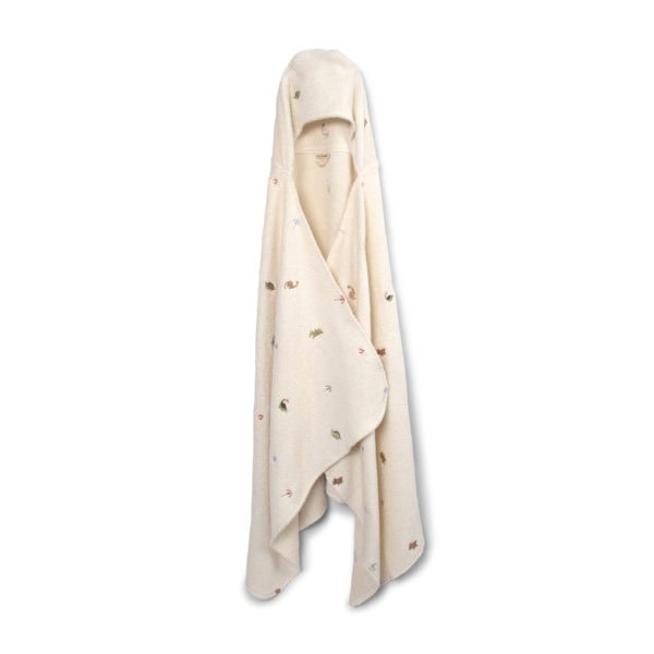 Embroidered hooded towel GOTS - Dino Beach