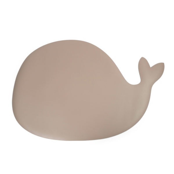 Anti-slip floormat - Christian the whale - Warm Grey