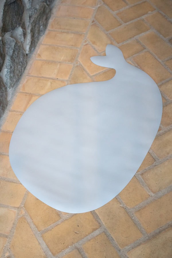 Anti-slip floormat - Christian the whale - Pearl Blue