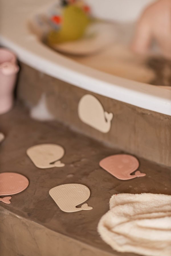 Skridsikre mini bademåtter 6 stk. - Hvaler - Rose Mix
