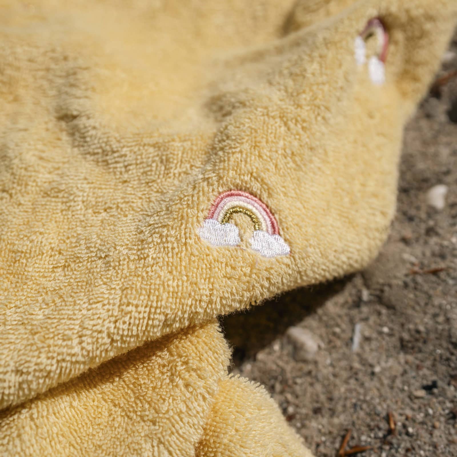 Embroidered hooded towel GOTS – Unicorn Shores