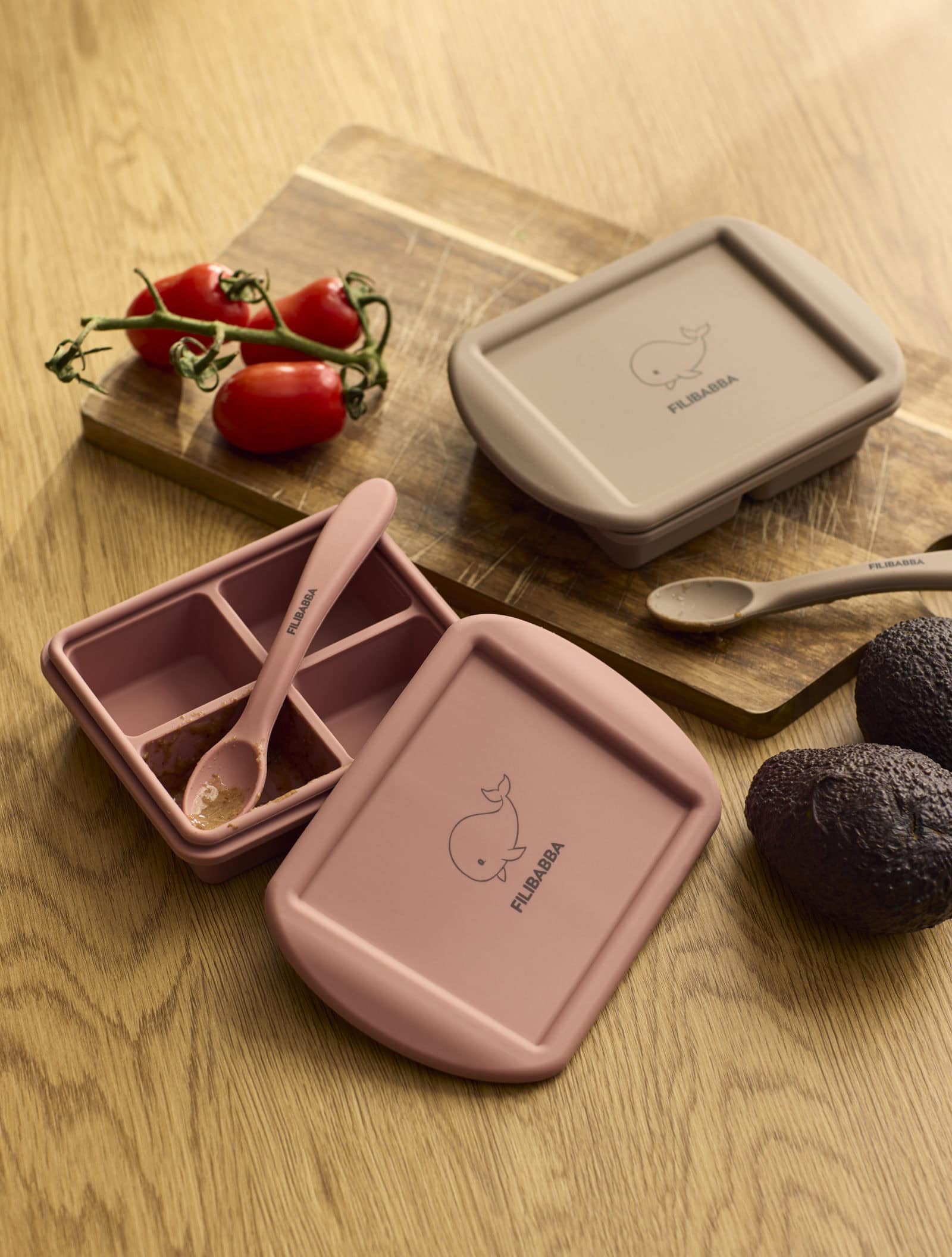Baby food freezer tray 4x65 ml - 2-pack - Rose Mix
