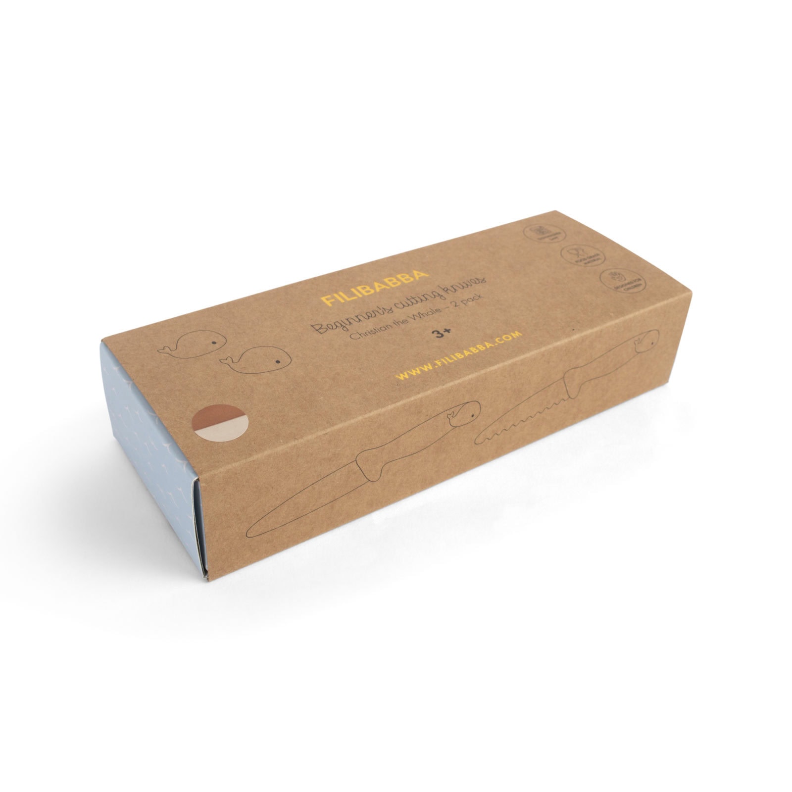 Beginner's cutting knives 2-pack - Pumpkin + Offwhite