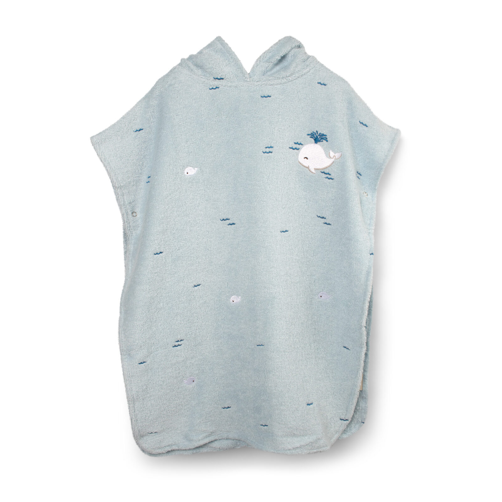 Embroidered poncho GOTS – Christian's Whale Tales