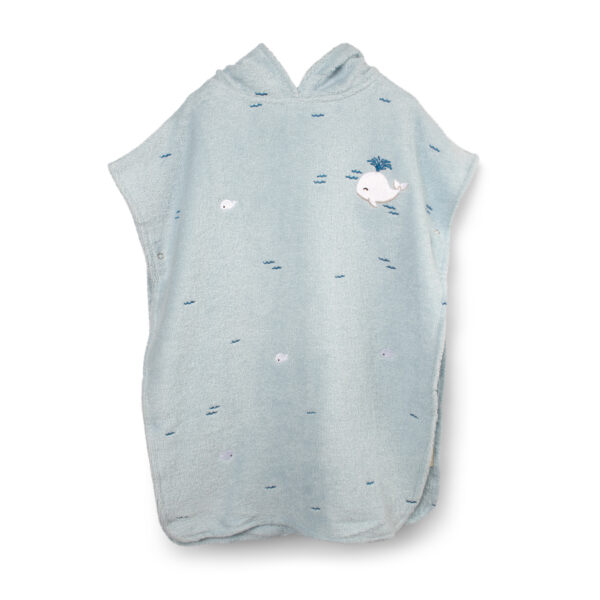 Embroidered poncho GOTS – Christian's Whale Tales