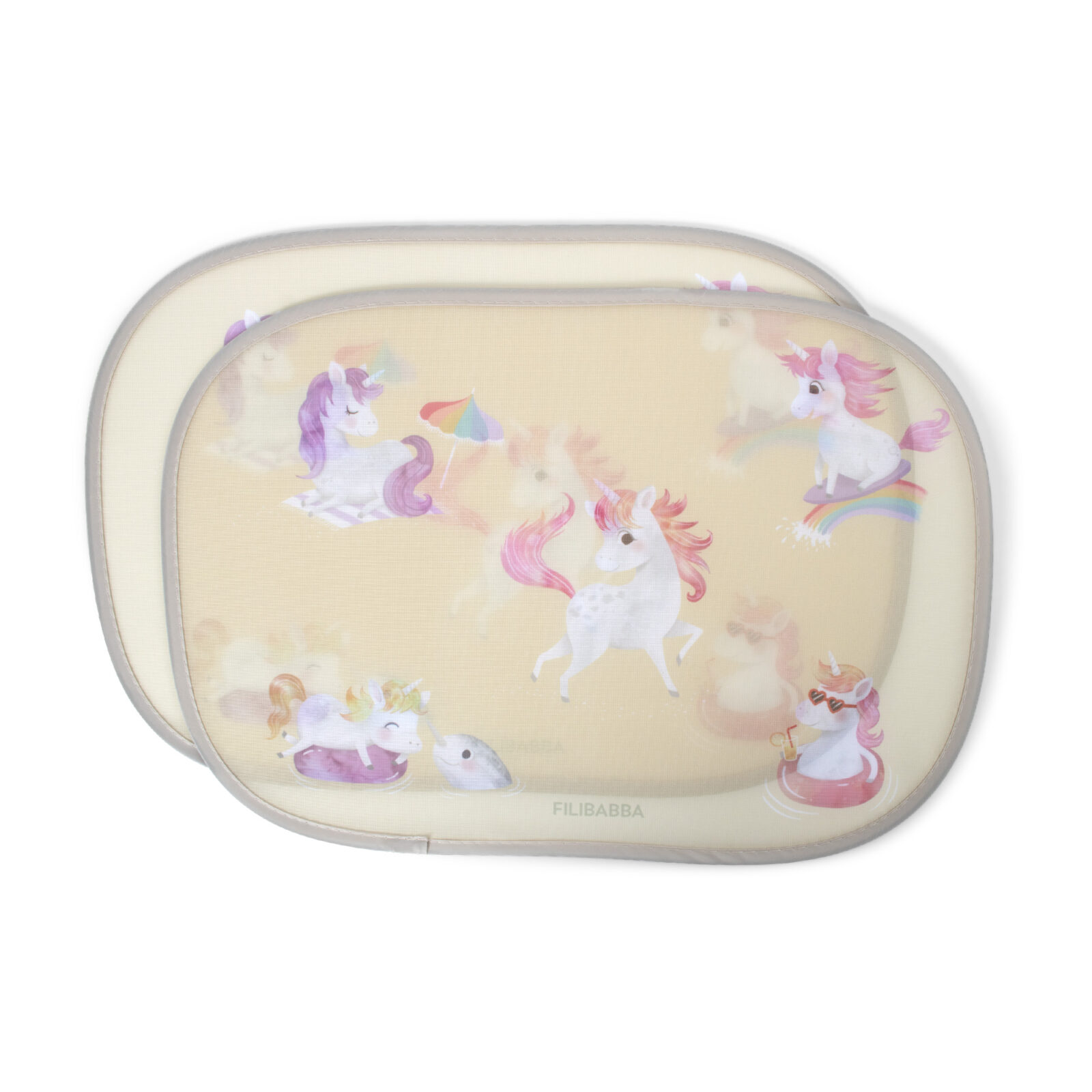 Sun shades for the car 2-pack – Unicorn Shores