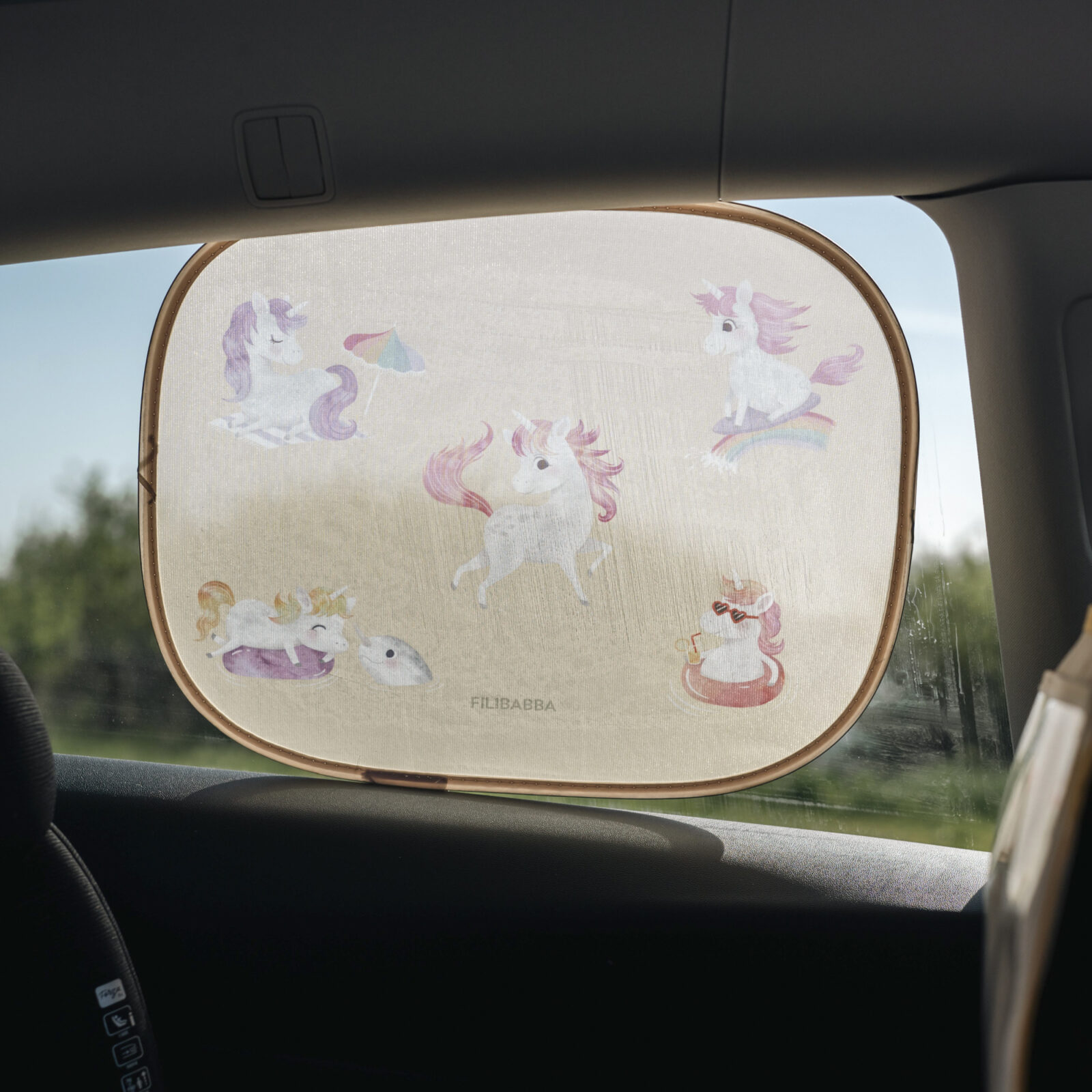 Sun shades for the car 2-pack – Unicorn Shores