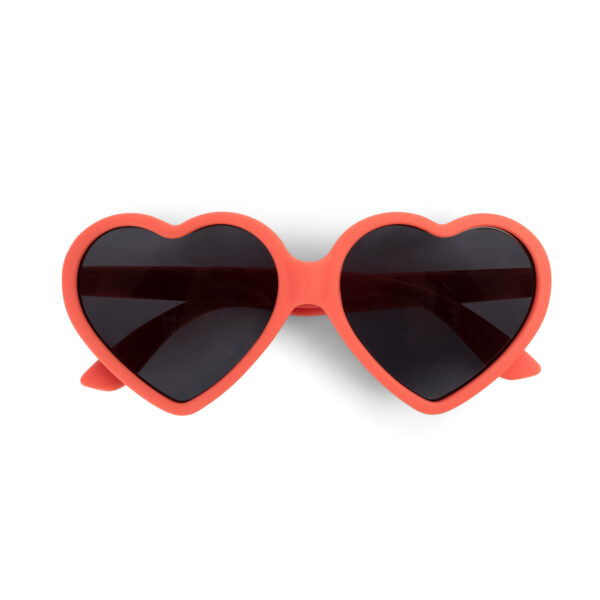 Kids sunglasses in recycled plastic 1-3 years – Heart – Warm Red