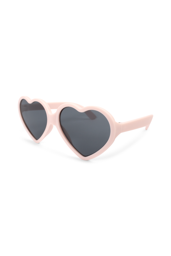Kids sunglasses in recycled plastic 1-3 years – Heart – Peach Whip